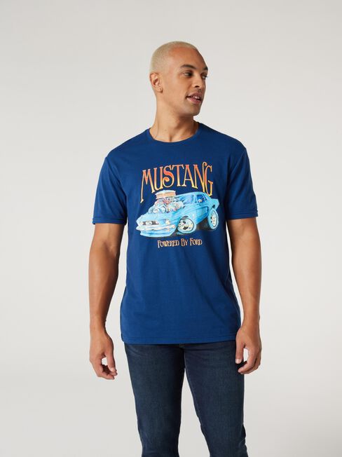SS Ford Mustang Print Crew Tee