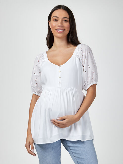 Marley Broderie Maternity Top