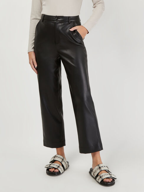 River Straight Faux Leather Pant