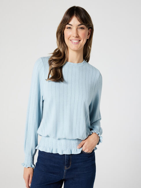 Jemma Soft Touch Shirred LS Top