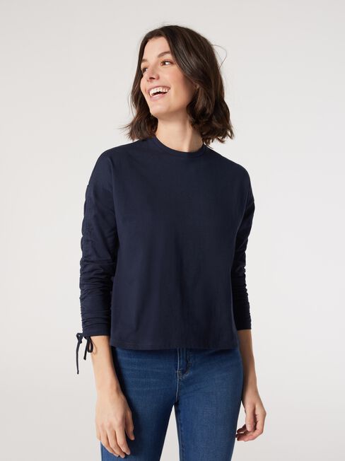 Erica Ruched Sleeve Top